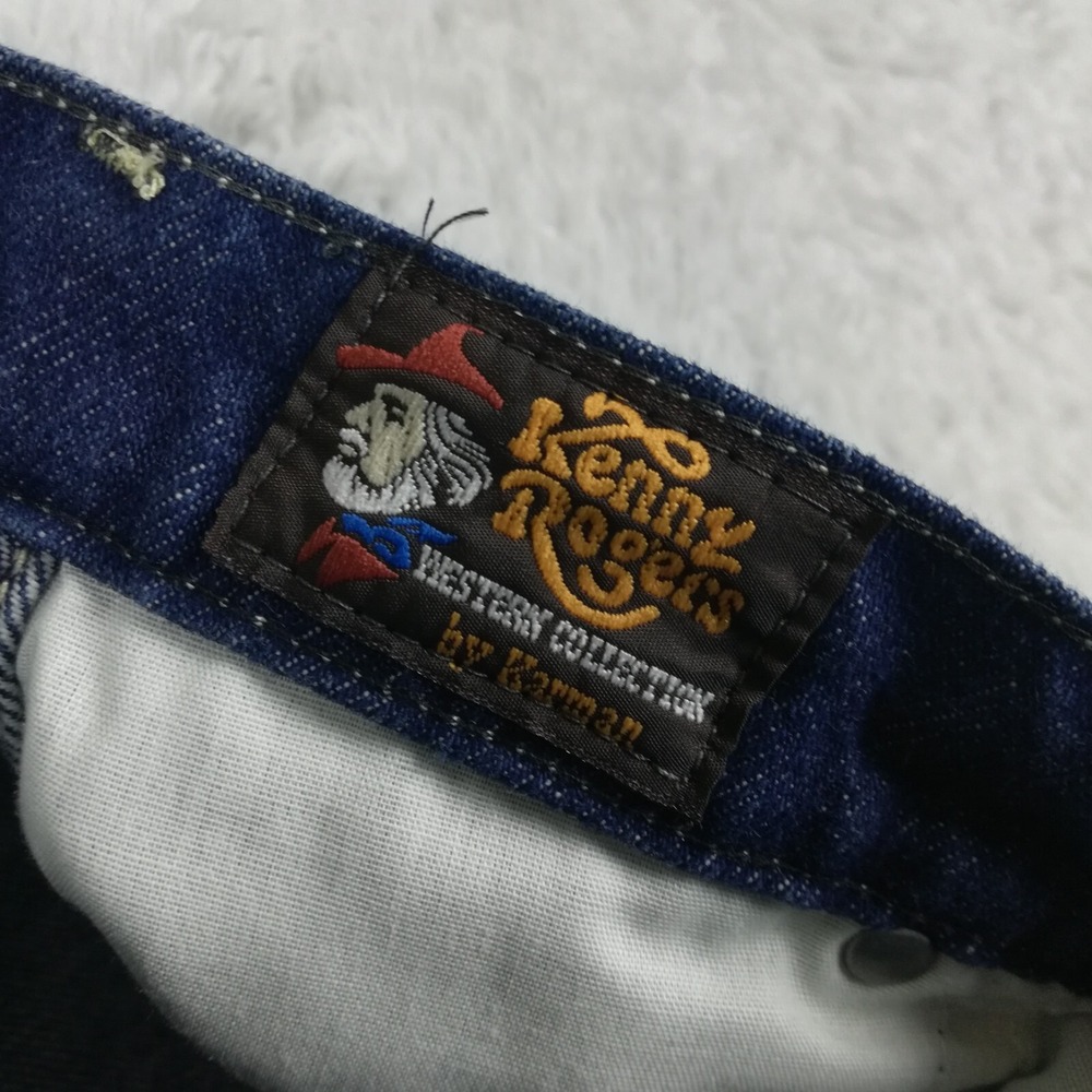 Vtg Kenny Roger's‎ Karmen Girls Jeans Western Straight Leg Blue Denim Indigo 18 - Picture 6 of 11
